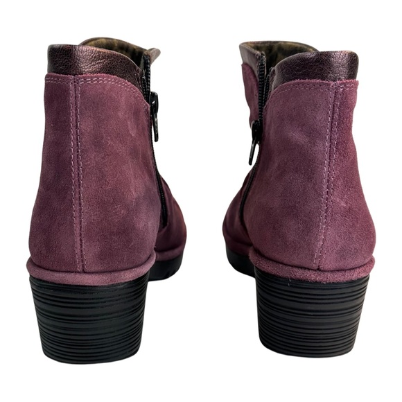 Fly London Suede Wego Scrunch Ankle Boot Leather Size:8 Color:PurpleBurgundy NWT - Picture 4 of 10